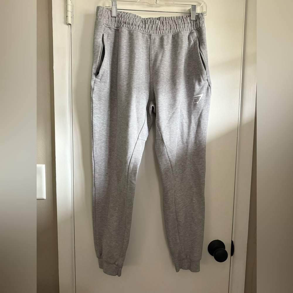 Gymshark Light Gray Joggers, Size Medium